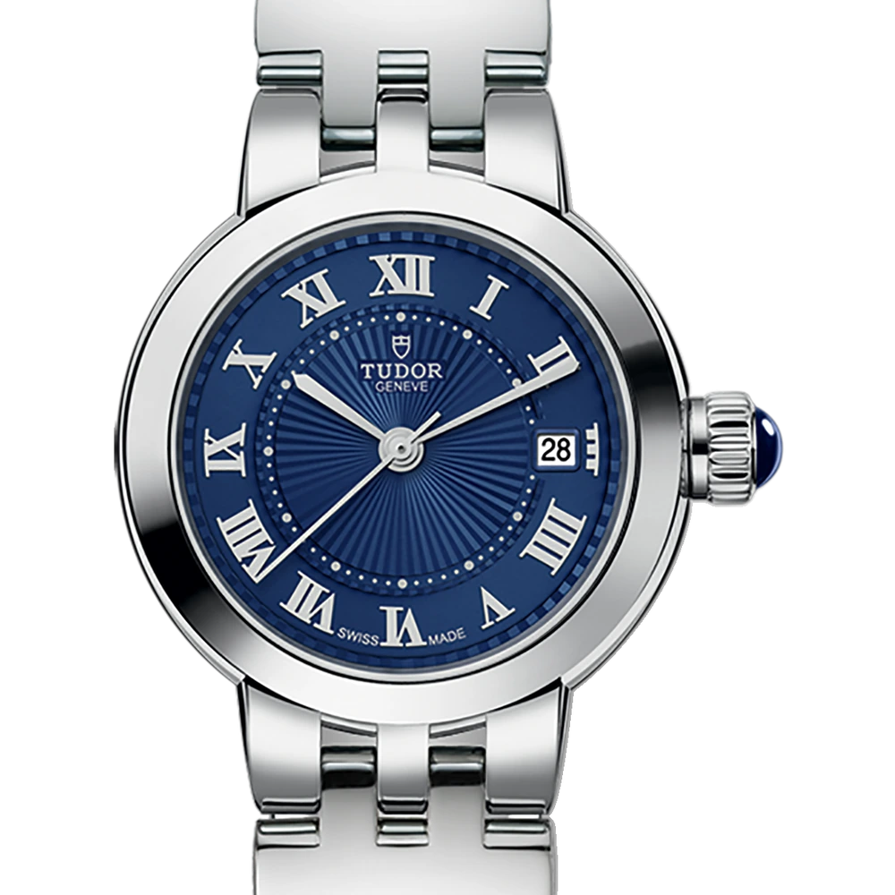 Tudor Clair de Rose, 26mm steel case, blue dial