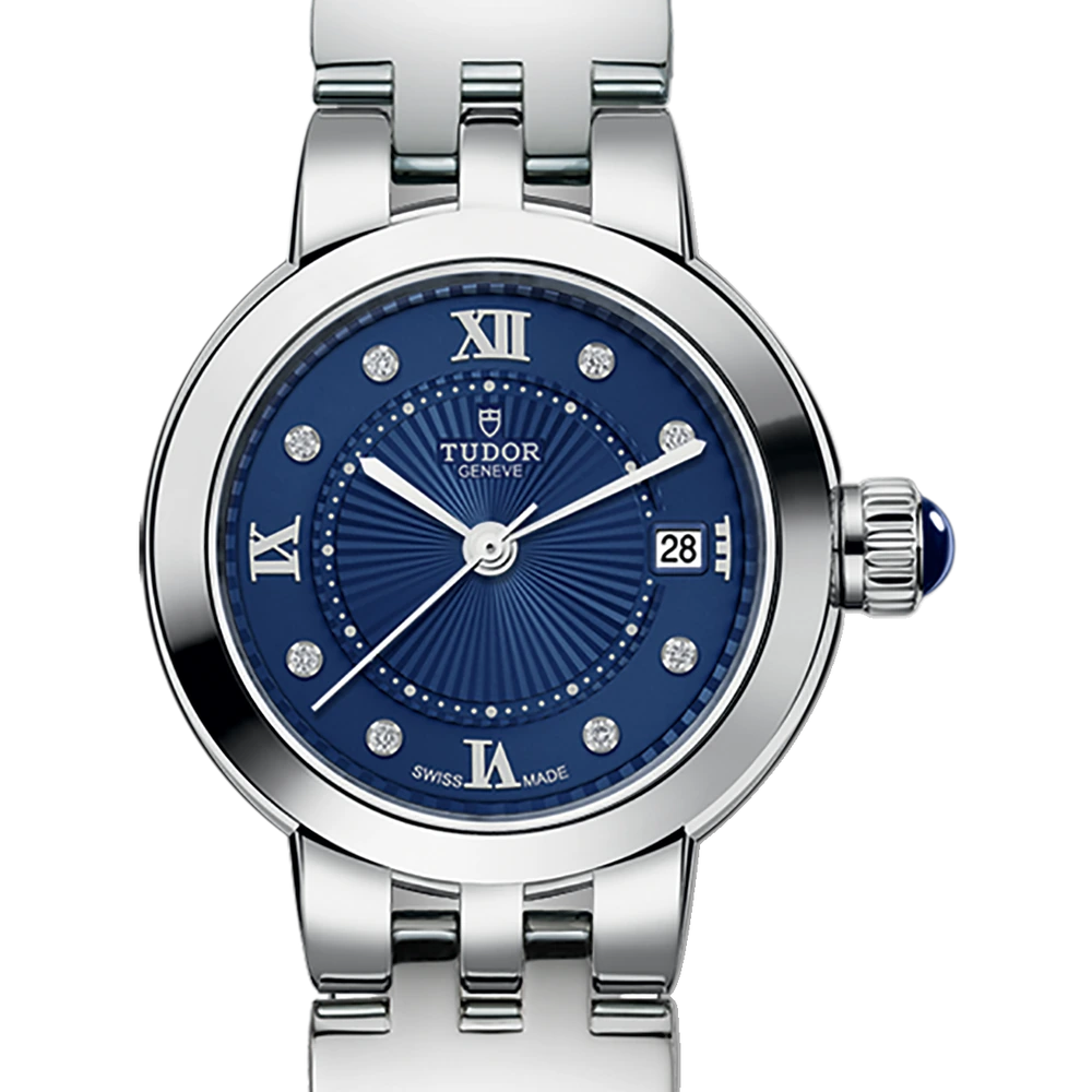 Tudor Clair de Rose, 26mm steel case, diamond-set dial