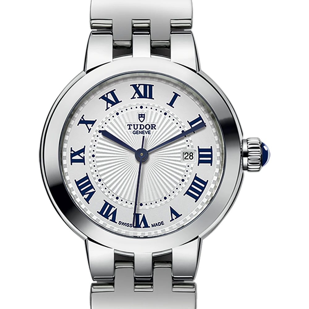 Tudor Clair de Rose, 30mm steel case, steel bracelet, opaline dial