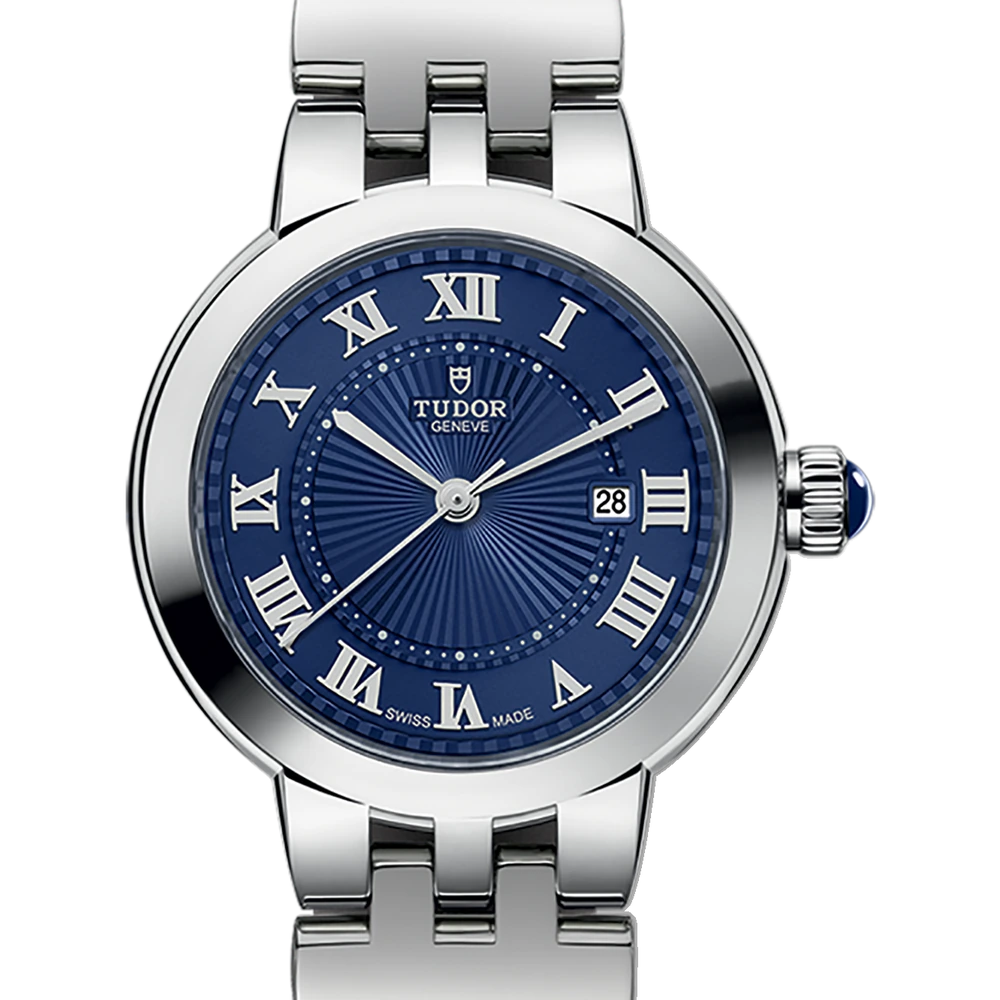 Tudor Clair de Rose, 30mm steel case, blue dial