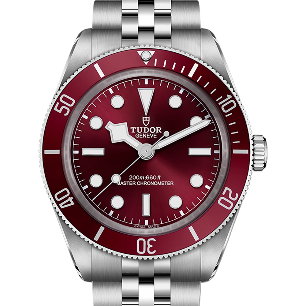 Tudor Black Bay 58, 39mm steel case, steel bracelet, burgundy dial