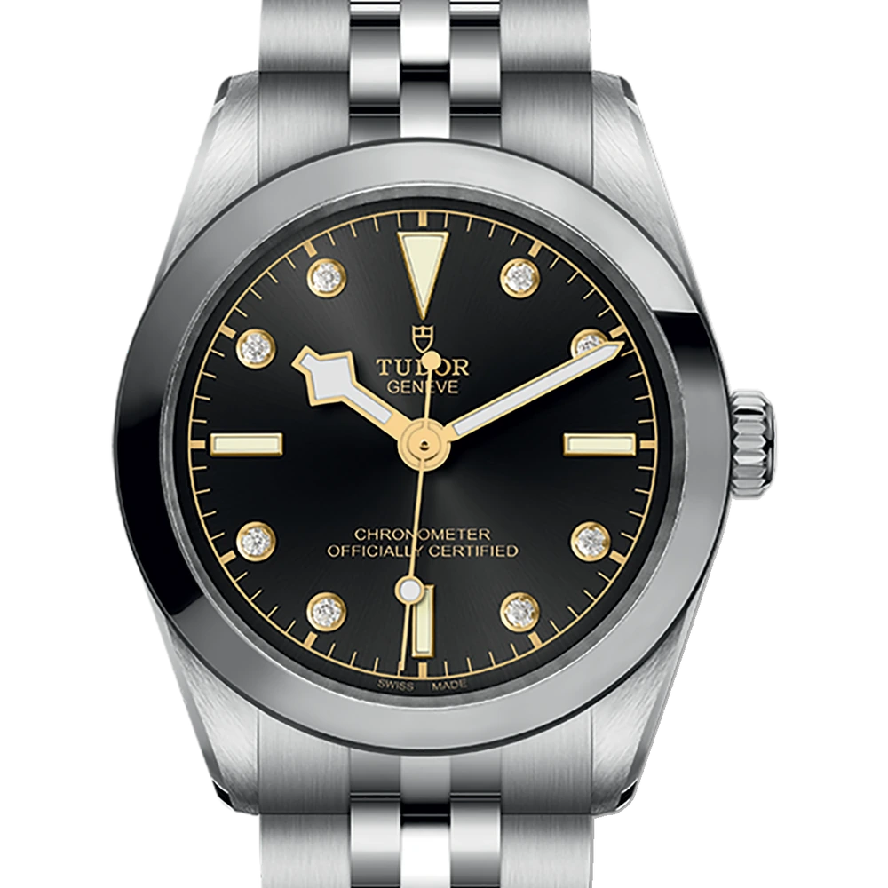 Tudor Black Bay One 31, 31mm steel case, steel bracelet, anthracite with 8 diamonds dial