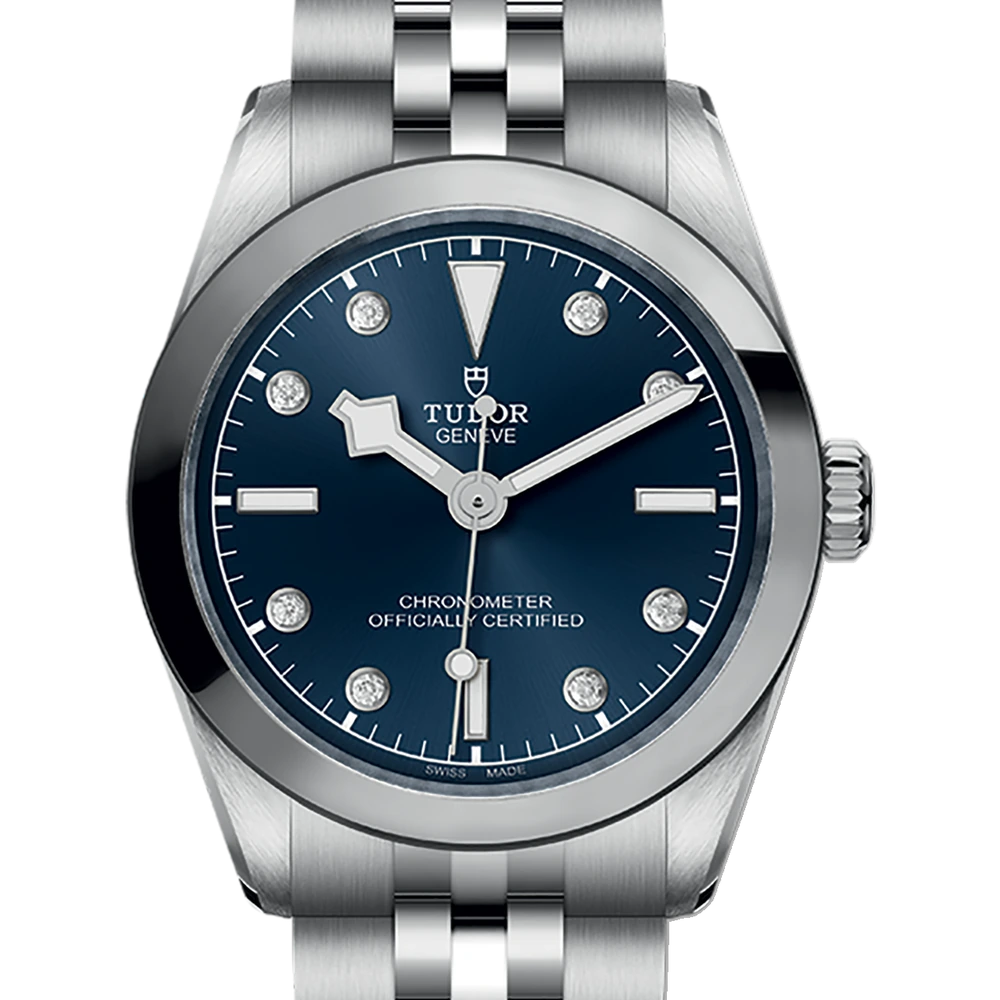 Tudor Black Bay One 31, 31mm steel case, steel bracelet, blue with 8 diamonds dial
