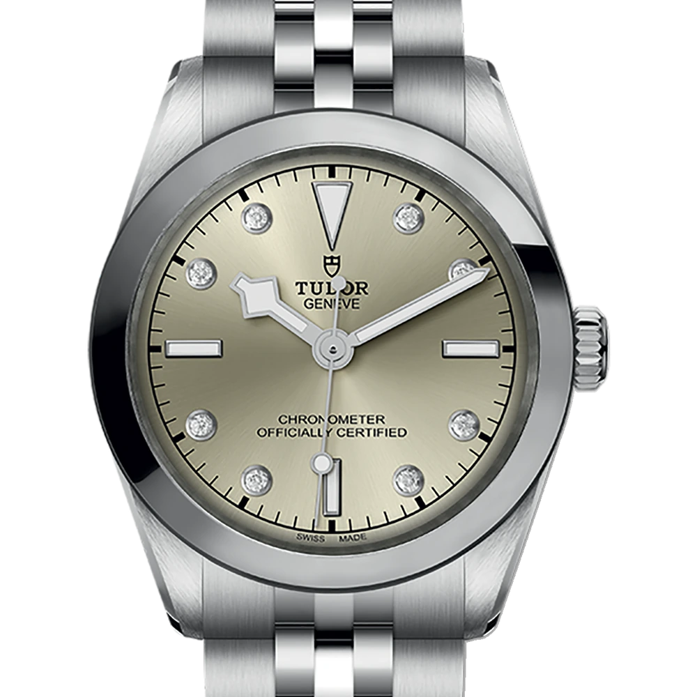 Tudor Black Bay One 31, 31mm steel case, steel bracelet, light champagne-colour with 8 diamonds dial
