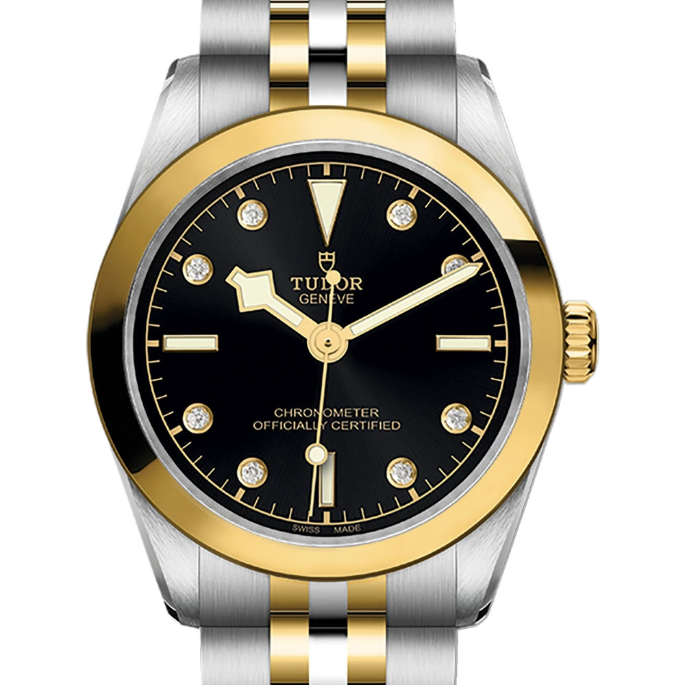 Tudor Black Bay One 31 S&G, 31mm steel case, diamond-set dial