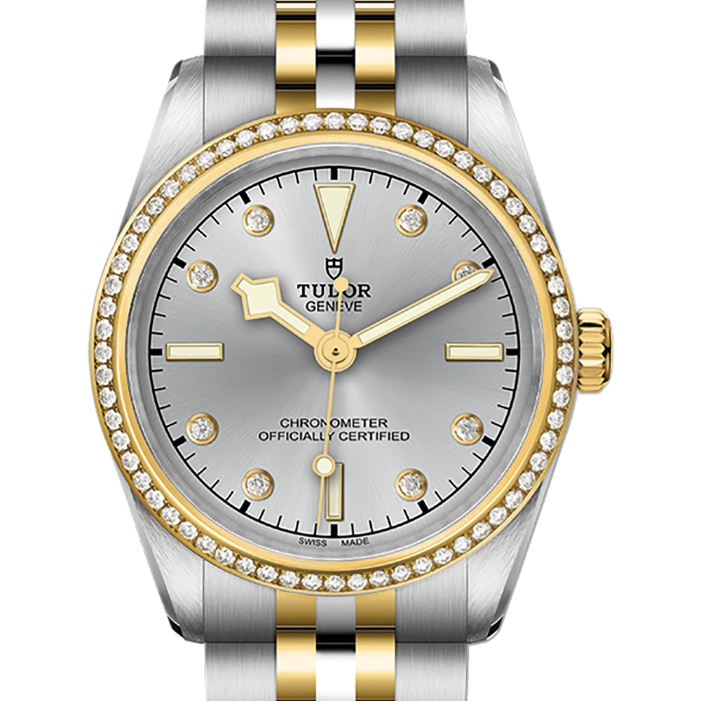 Tudor Black Bay One 31 S&G, 31mm steel case, diamond-set dial