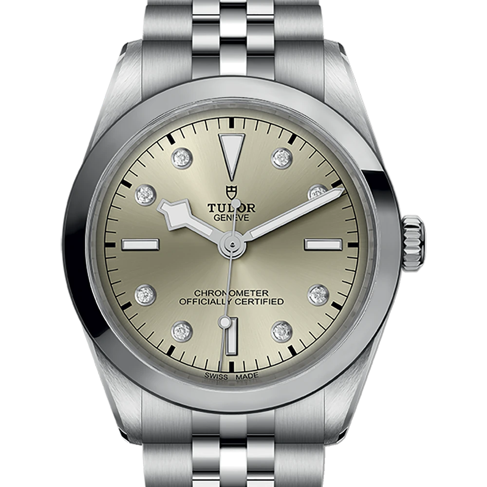 Tudor Black Bay One 36, 36mm steel case, steel bracelet, light Champagne-colour with 8 diamonds dial