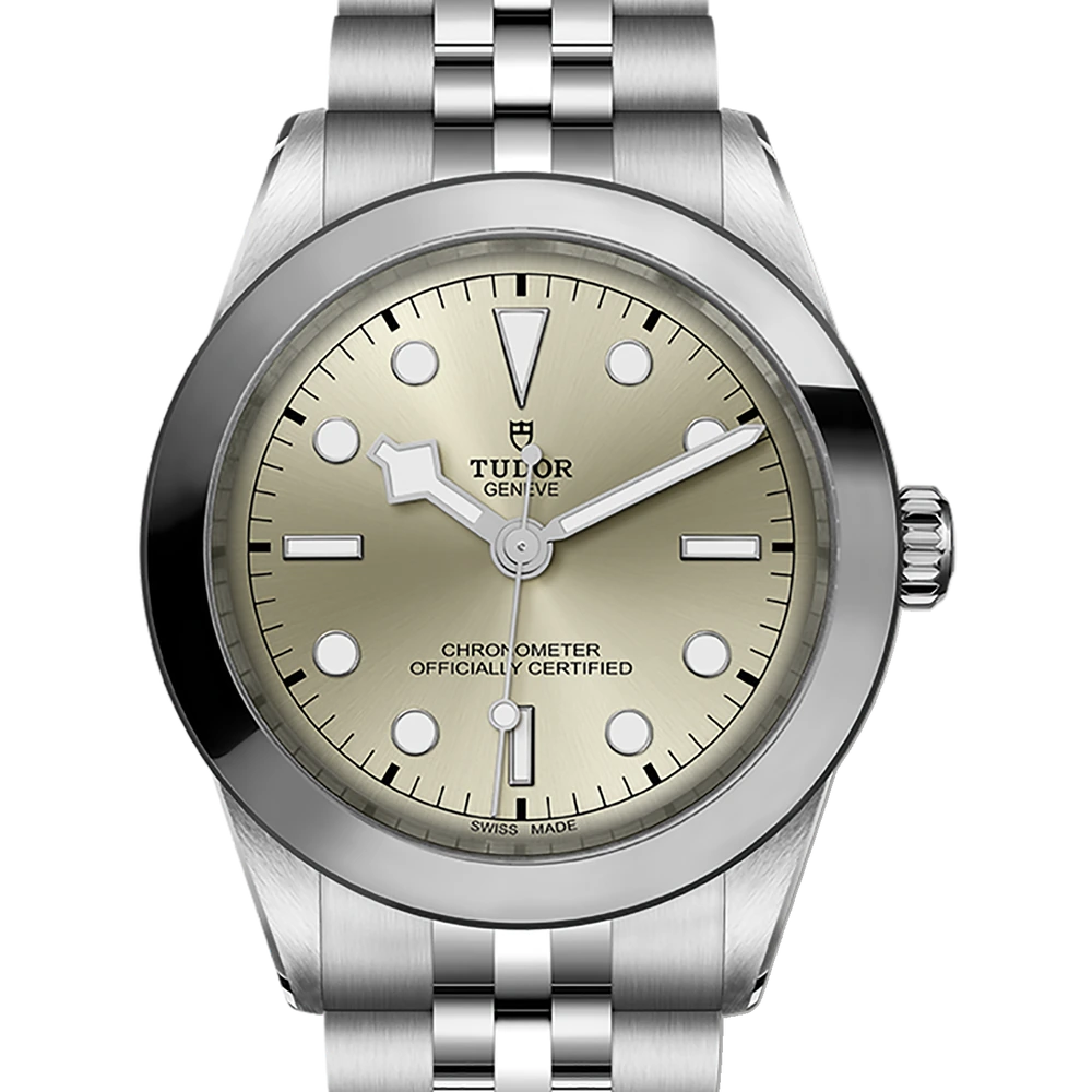Tudor Black Bay One 39, 39mm steel case, steel bracelet, light champagne-colour dial