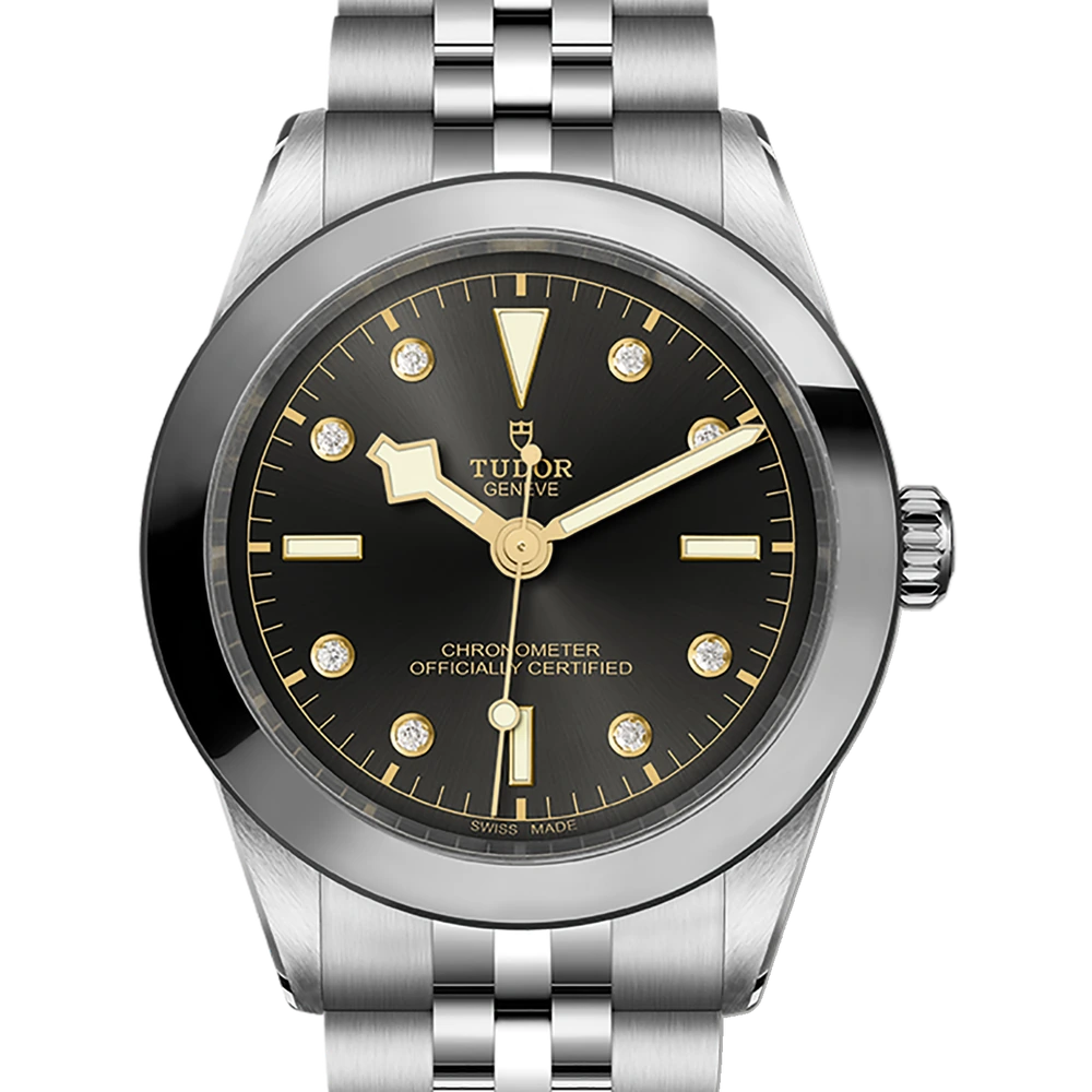 Tudor Black Bay One 39, 39mm steel case, steel bracelet, anthracite with 8 diamonds dial
