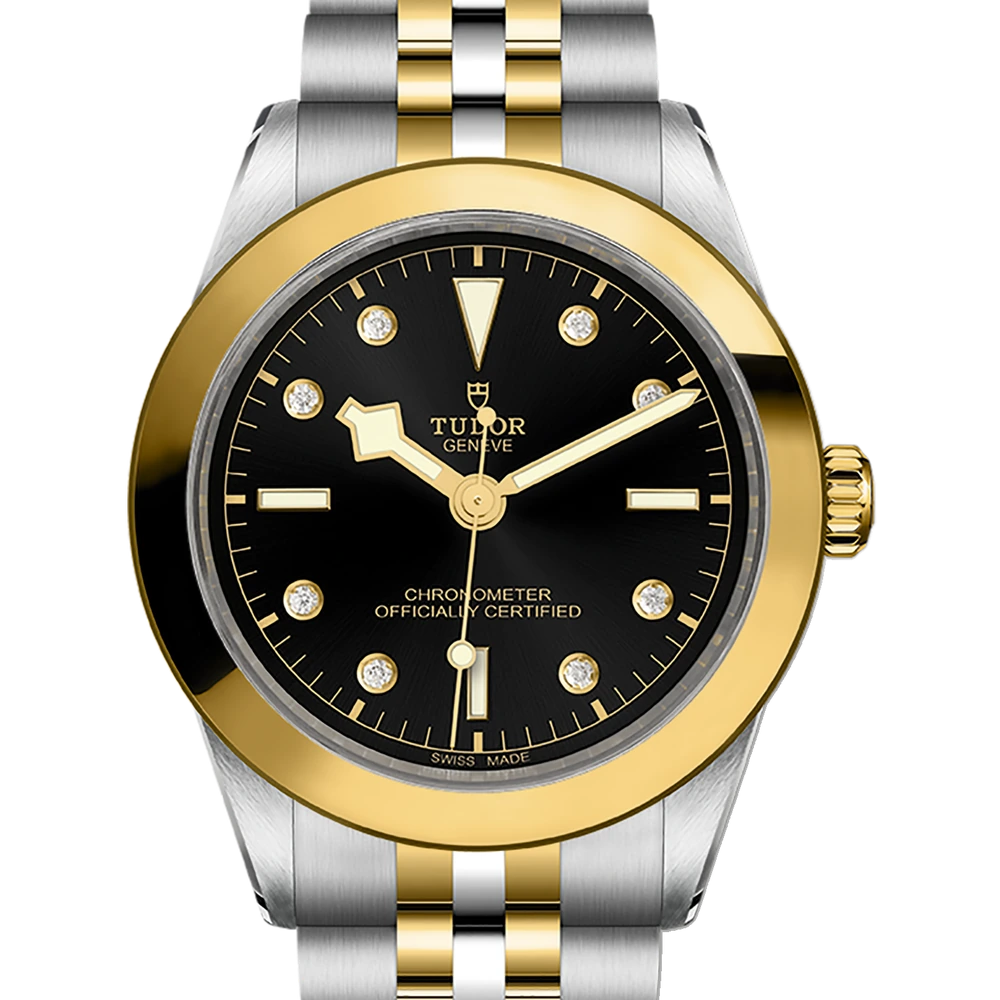 Tudor Black Bay One 39 S&G, 39mm steel case, diamond-set dial