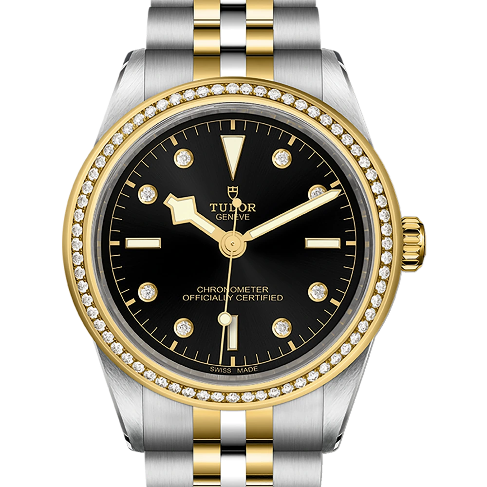 Tudor Black Bay One 39 S&G, 39mm steel case, diamond-set dial