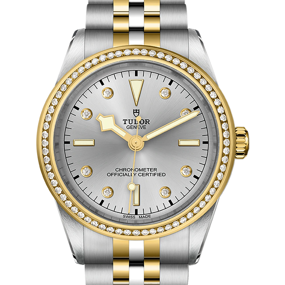 Tudor Black Bay One 39 S&G, 39mm steel case, diamond-set dial