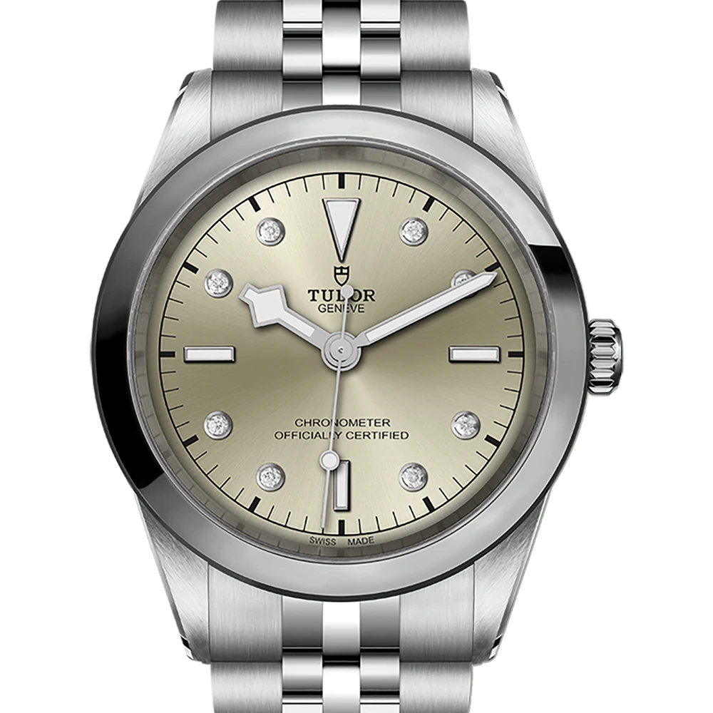 Tudor Black Bay One 41, 41mm steel case, steel bracelet, light champagne-colour with 8 diamonds dial