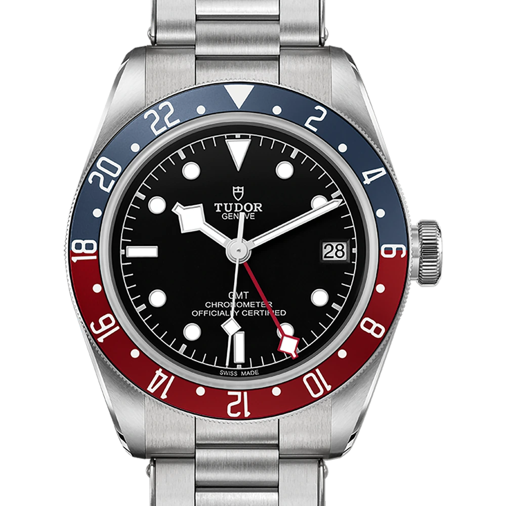 Tudor Black Bay GMT, 41mm steel case, rivet steel bracelet, black dial