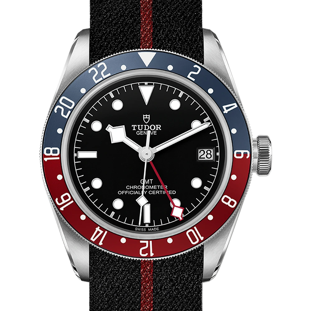 Tudor Black Bay GMT, 41mm steel case, fabric strap, black dial
