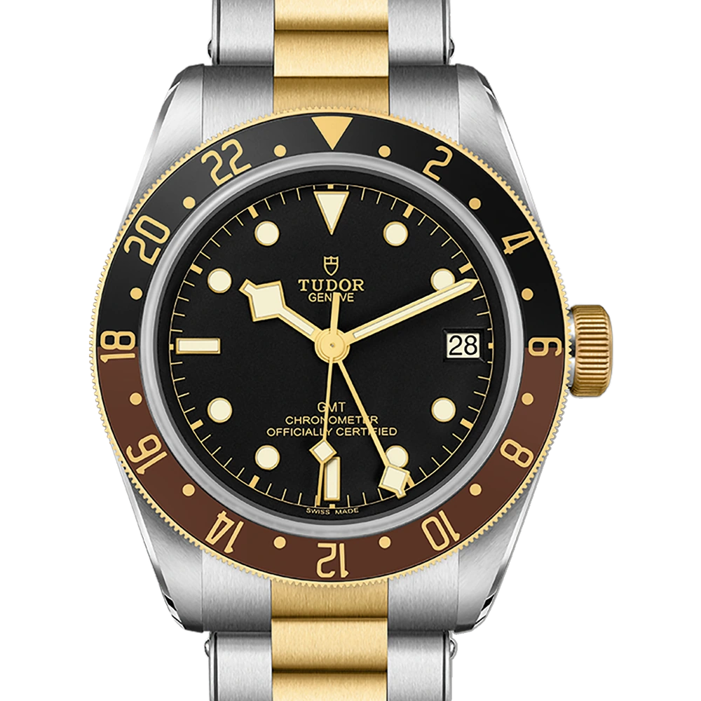 Tudor Black Bay GMT S&G, 41mm steel case, steel and yellow gold bracelet, black dial