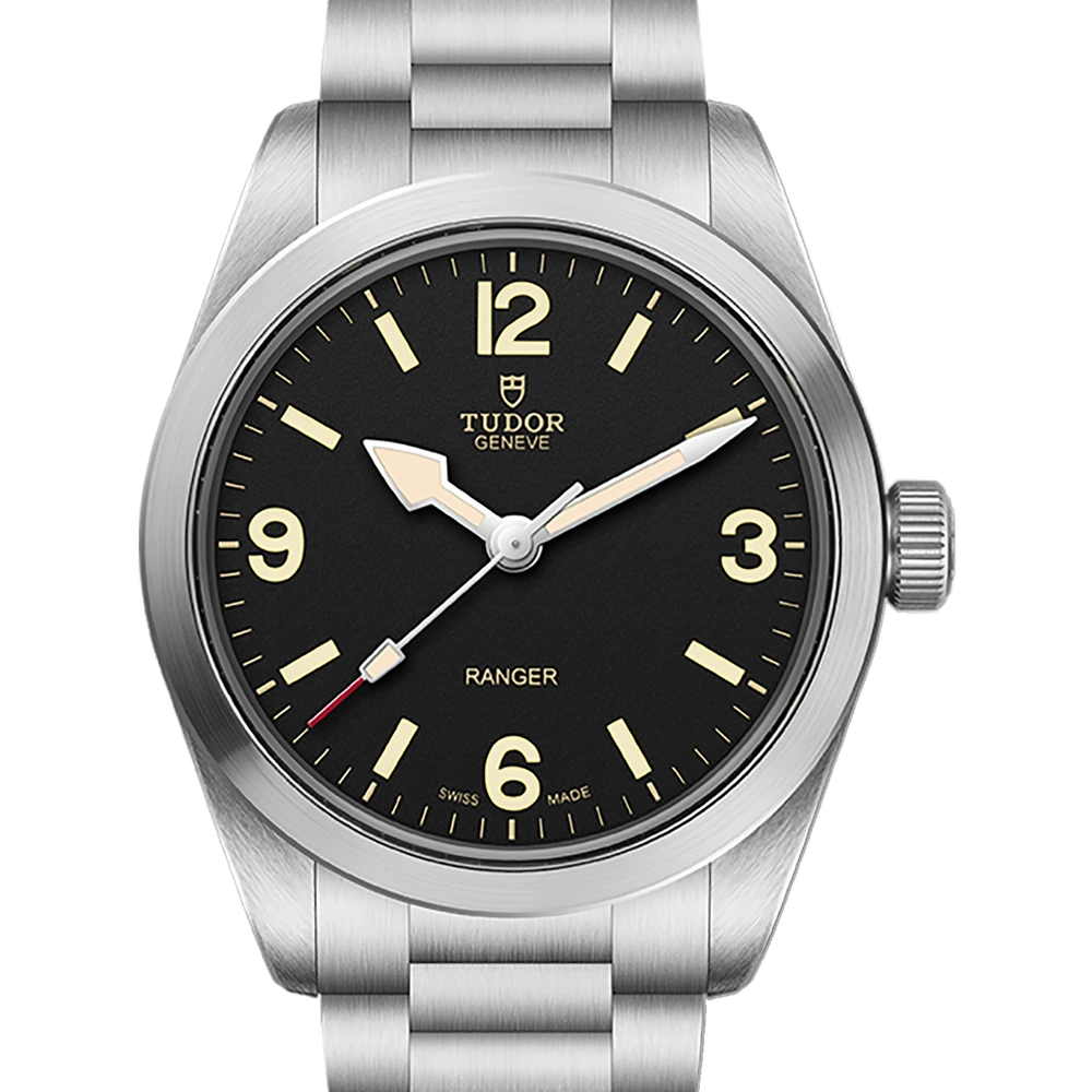 Tudor Ranger, 36mm steel case, black domed dial