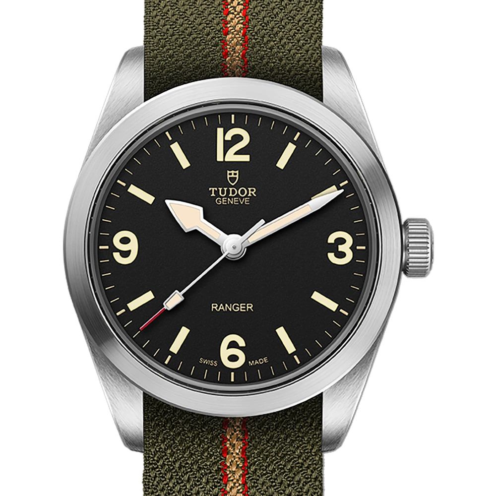Tudor Ranger, 36mm steel case, black domed dial