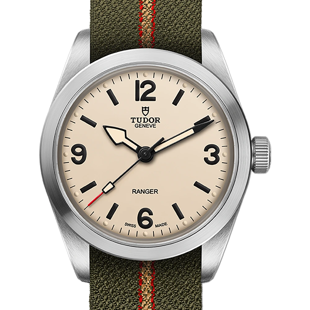 Tudor Ranger, 36mm steel case, beige domed dial