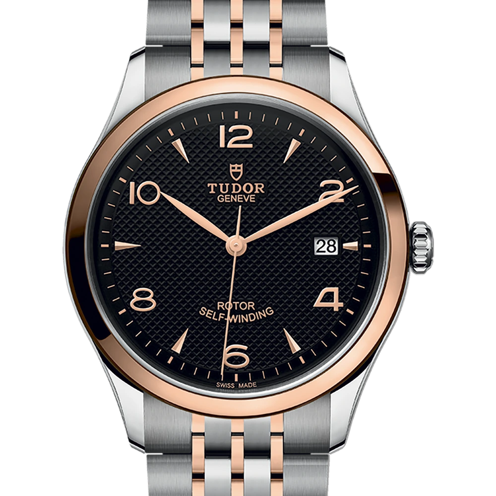Tudor TUDOR 1926, 39mm steel case, steel and rose gold bracelet, black dial