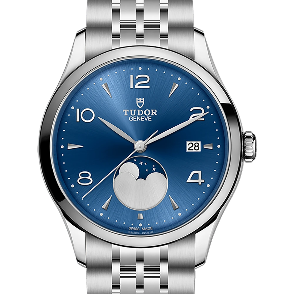 Tudor TUDOR 1926 Luna, 39mm steel case, moon phase indicator, blue satin sun-brushed dial