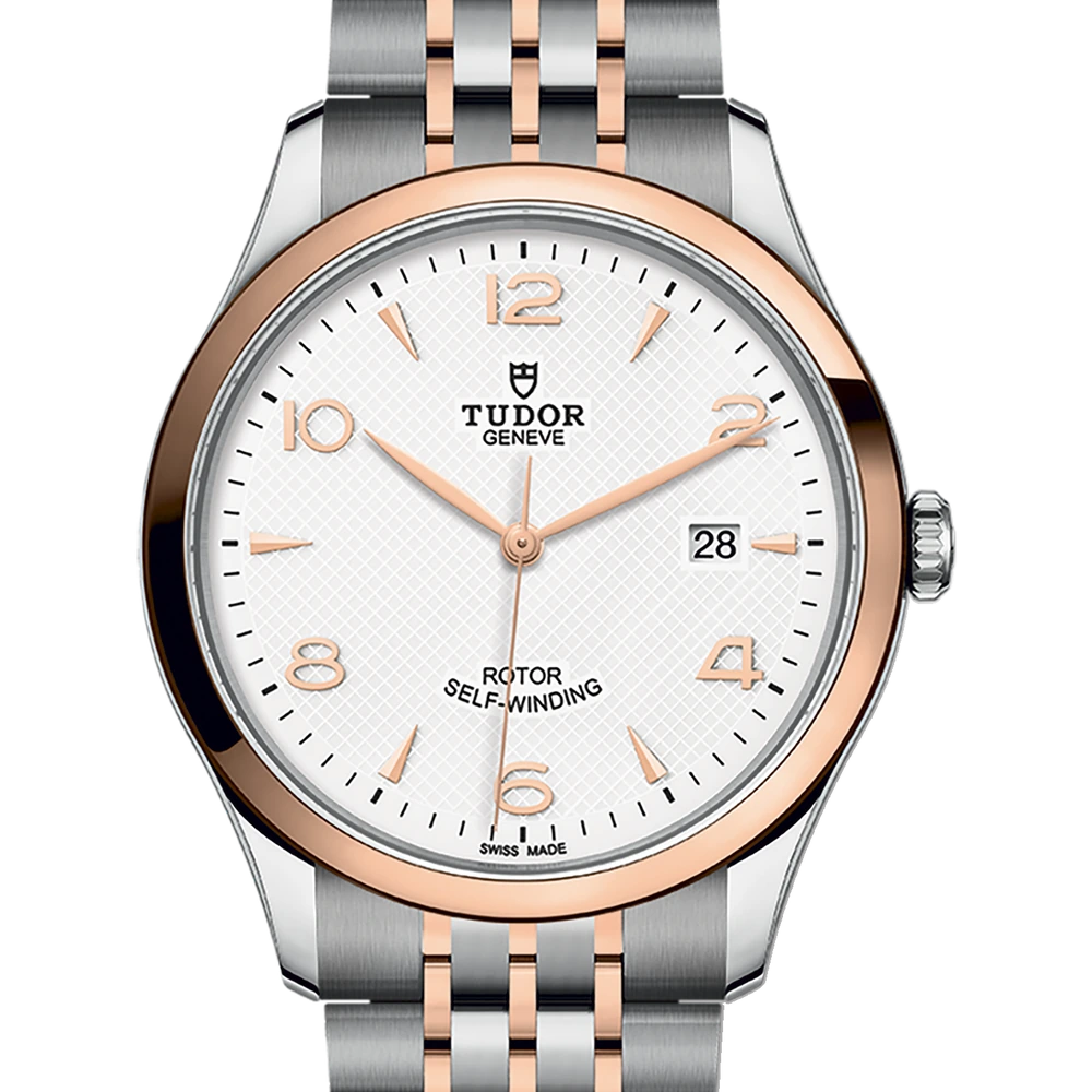 Tudor TUDOR 1926, 41mm steel case, steel and rose gold bracelet, white dial