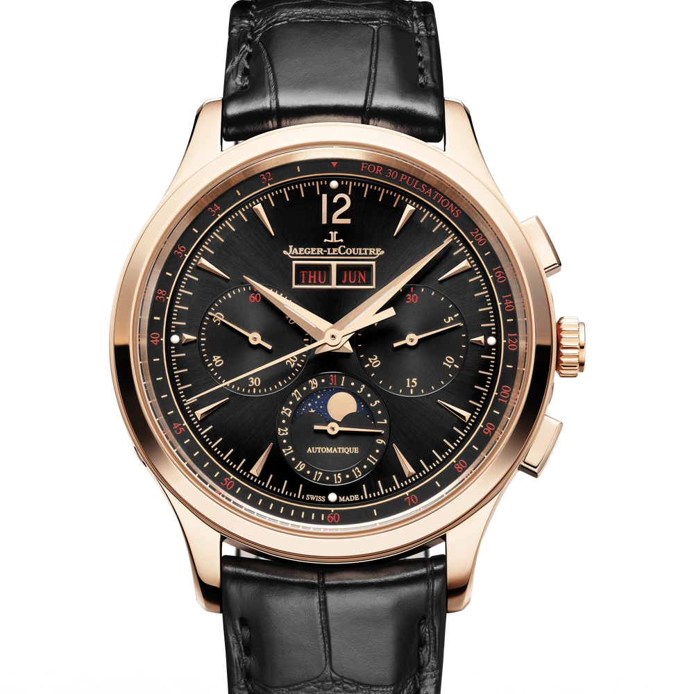 Jaeger-LeCoultre Chronograph Calendar, Pink gold, Black