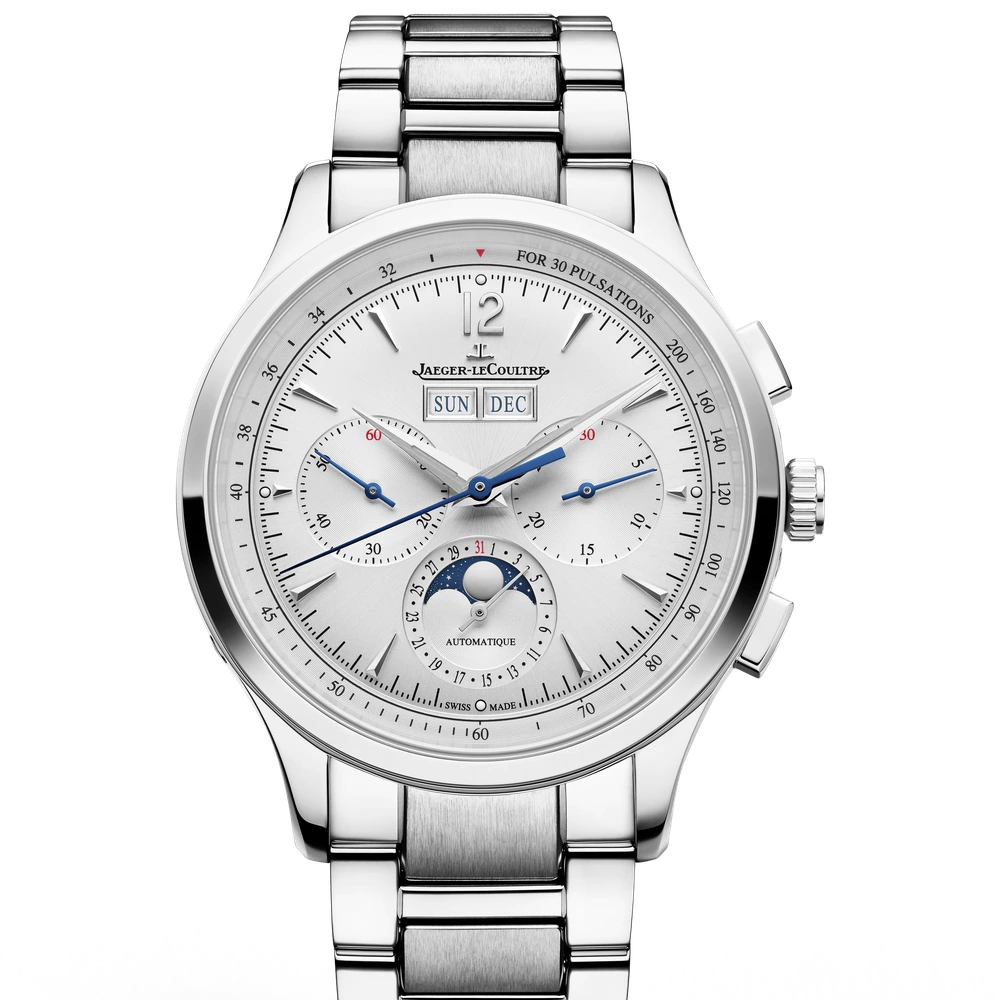 Jaeger-LeCoultre Chronograph Calendar, Stainless steel, Silvered grey