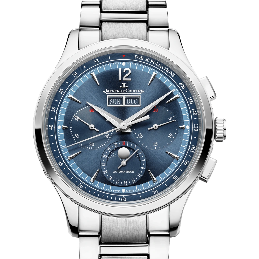 Jaeger-LeCoultre Chronograph Calendar, Stainless steel, Blue