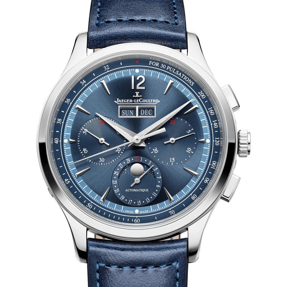 Jaeger-LeCoultre Chronograph Calendar, Stainless steel, Blue