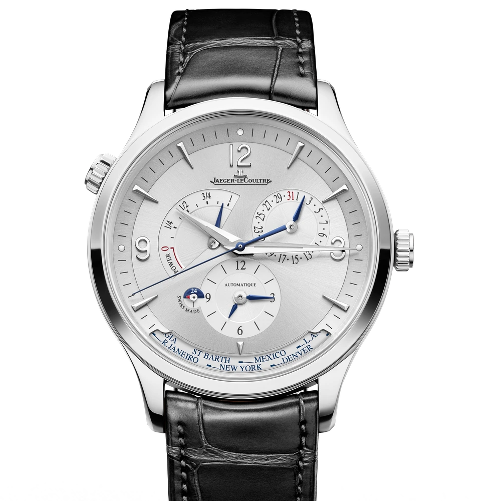 Jaeger-LeCoultre Geographic, Stainless steel, Silvered grey
