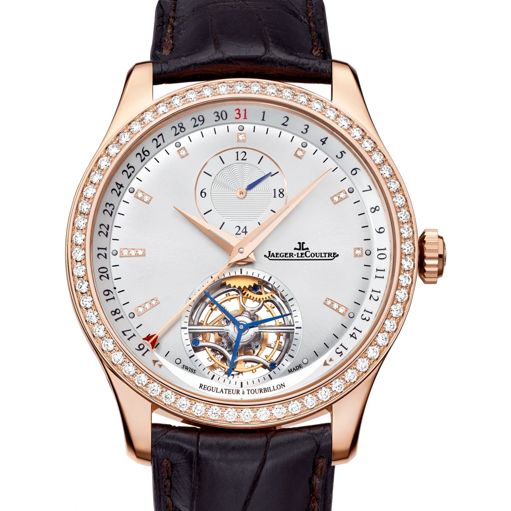 Jaeger-LeCoultre Tourbillon Dualtime, Pink gold, Silvered grey