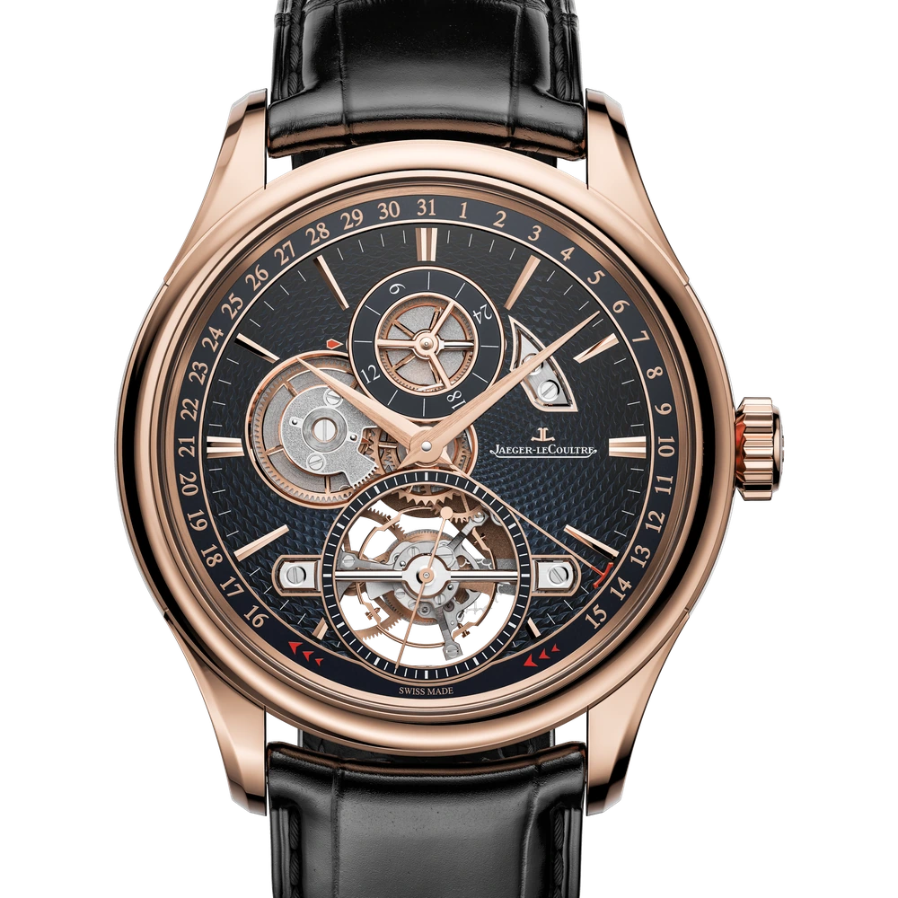 Jaeger-LeCoultre Tourbillon Jumping Date, Pink gold, Blue