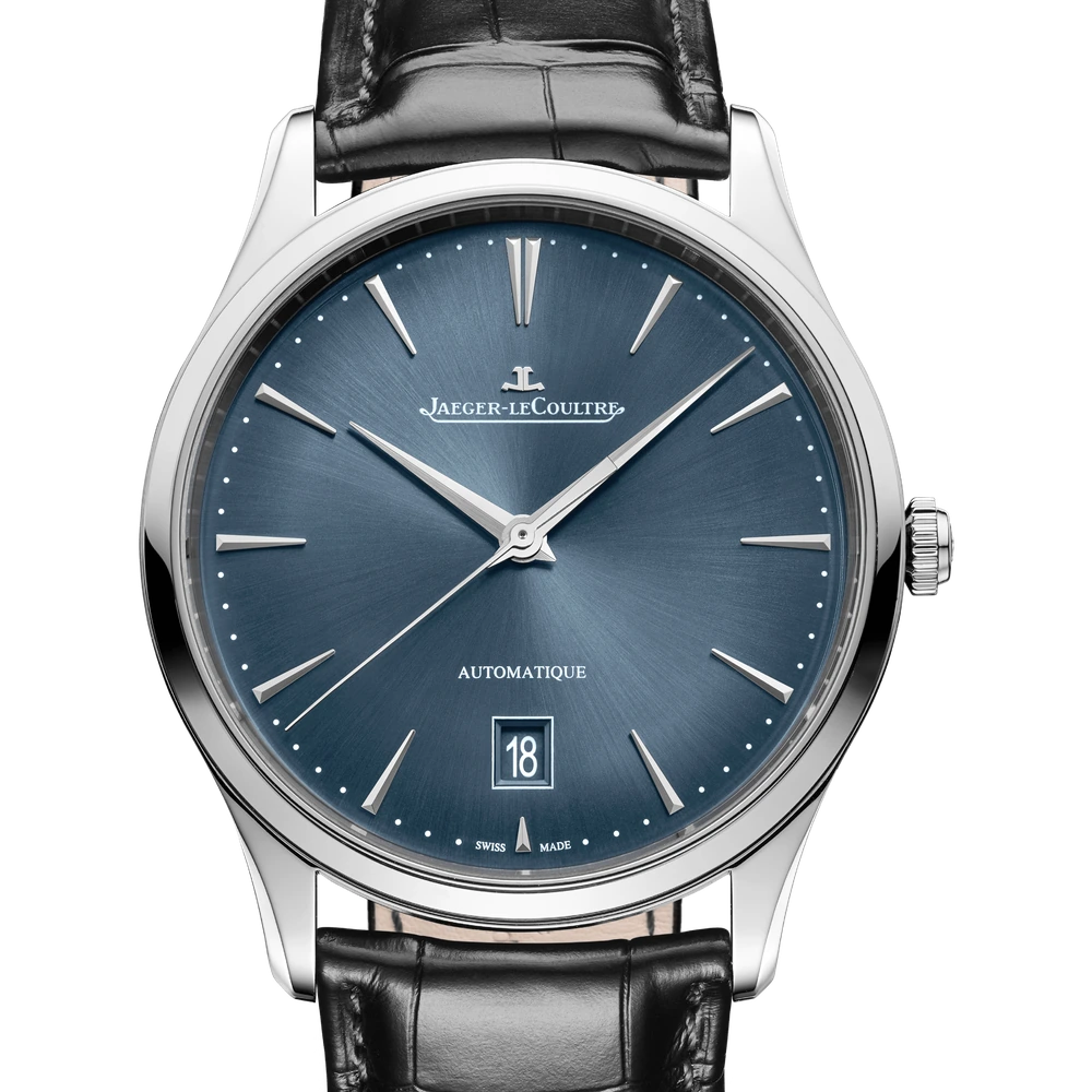 Jaeger-LeCoultre Date, Stainless steel, Blue
