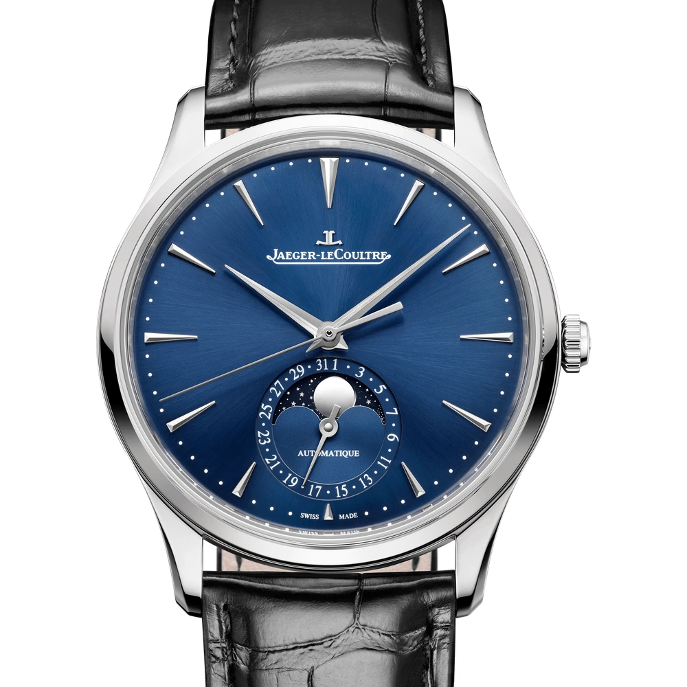 Jaeger-LeCoultre Moon, Stainless steel, Blue