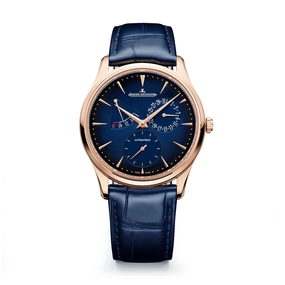 Jaeger-LeCoultre Power Reserve, Pink gold, Blue