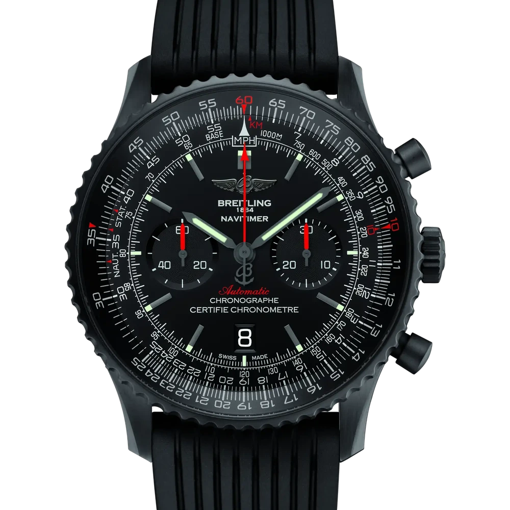 Breitling Navitimer B01 Chronograph 46, 46 mm, dLC-coated stainless steel, black dial