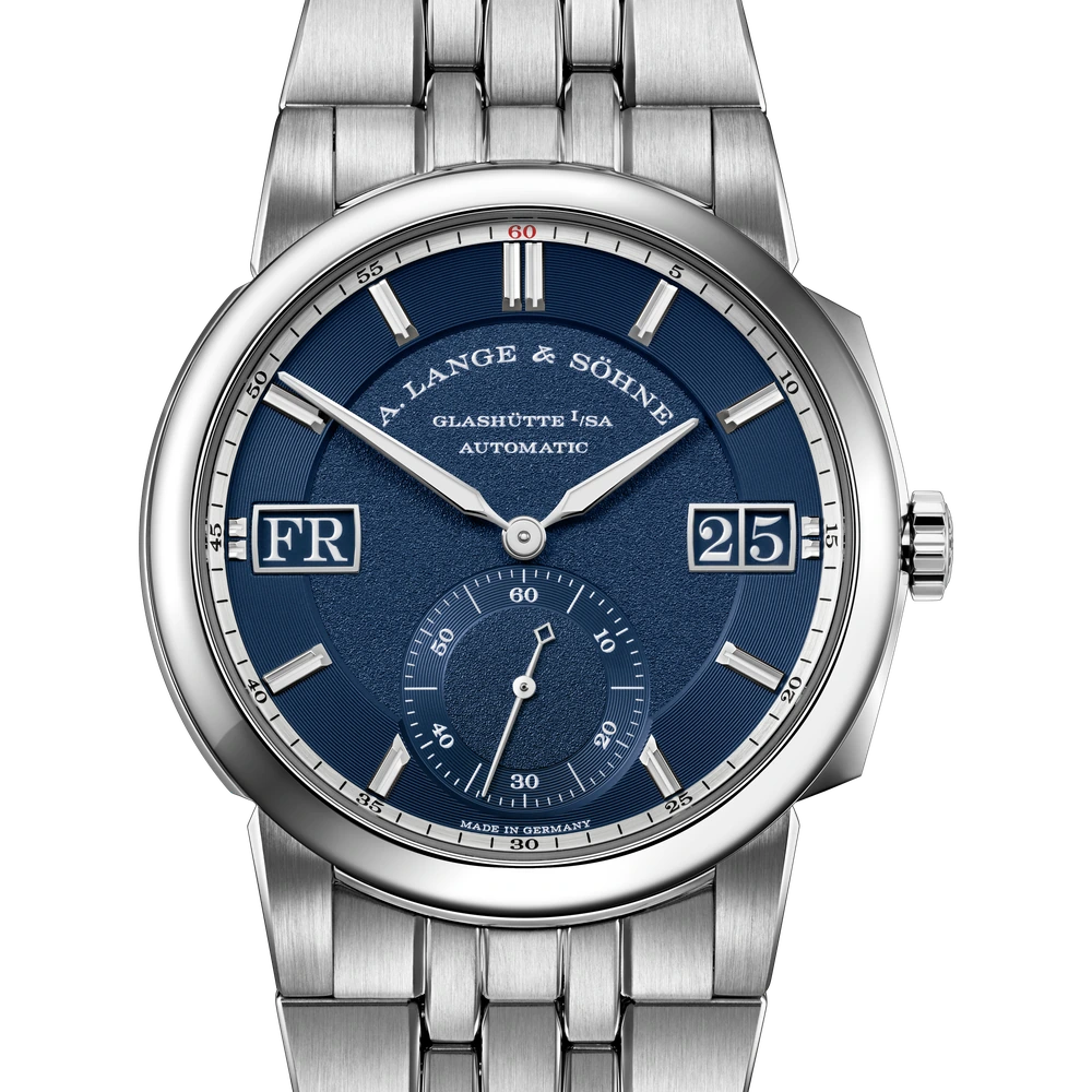 A. Lange & Söhne Stainless Steel, Blue Dial