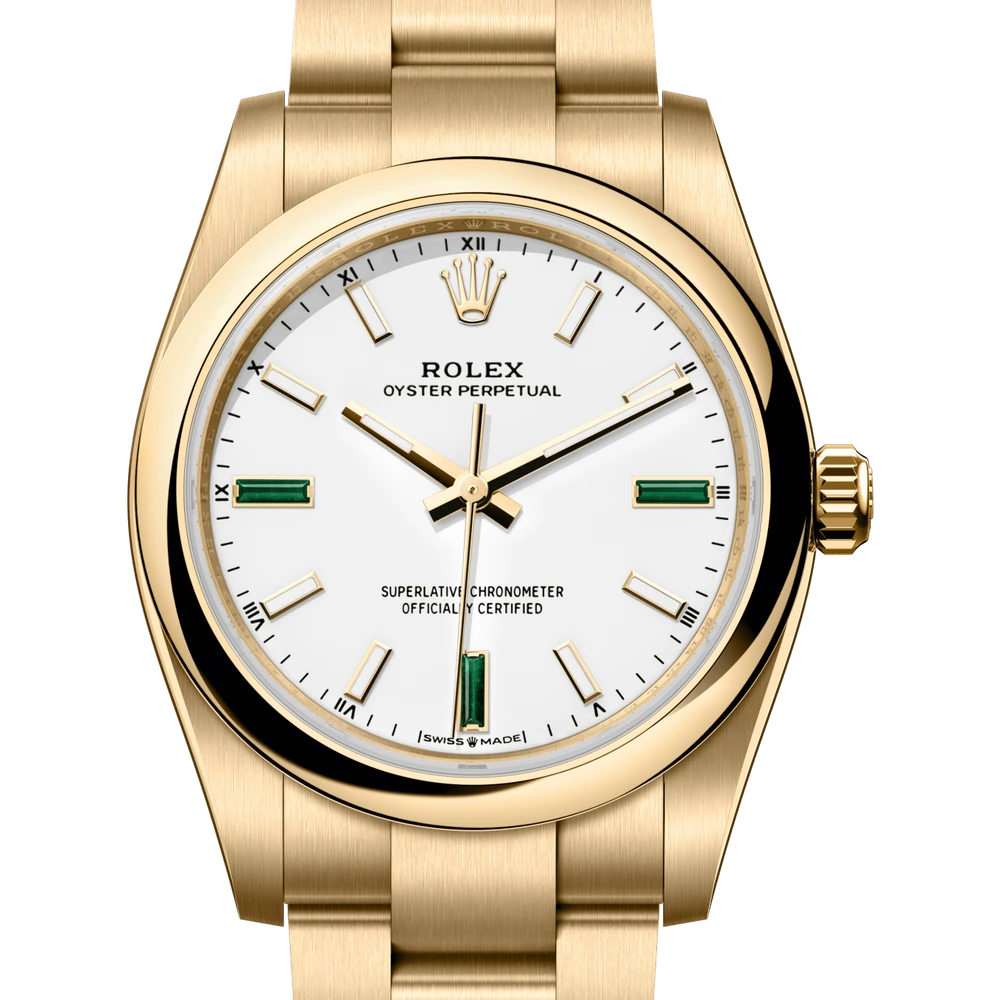 Rolex Oyster Perpetual 34 Oyster, 34 mm, yellow gold Reference 124208