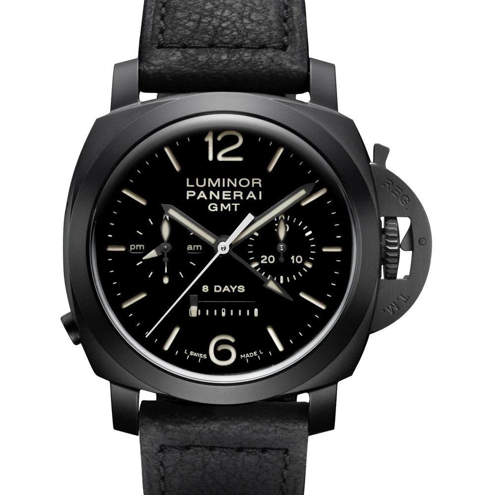 Panerai Chrono Monopulsante 8 Days GMT, 44 mm, Black ceramic
