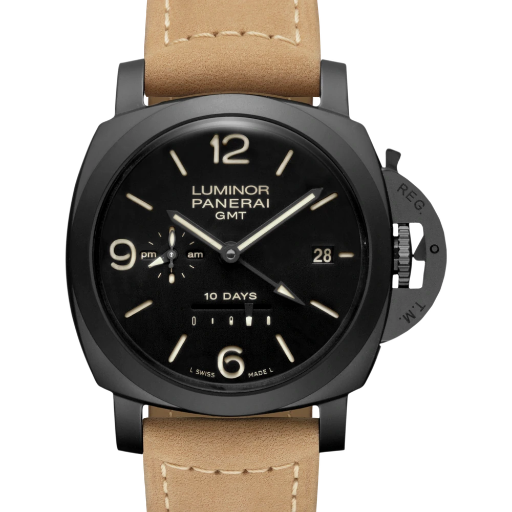 Panerai GMT 10 Days, 44 mm, Black ceramic