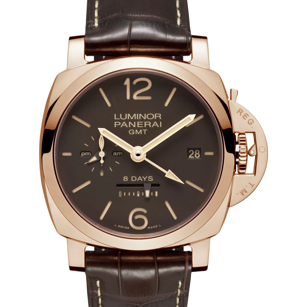 Panerai 8 Days GMT, 44 mm, Polished Goldtech™