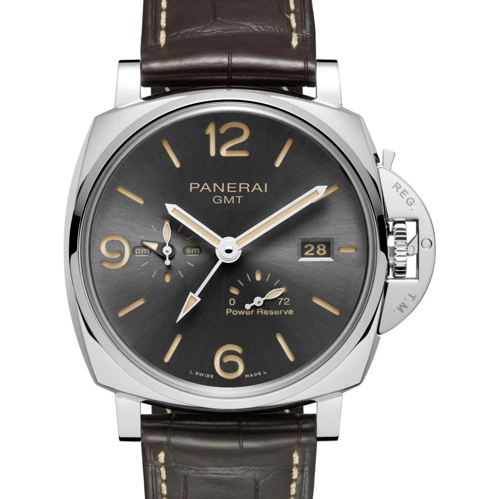 Panerai GMT Power Reserve, 45 mm, AISI 316L polished steel