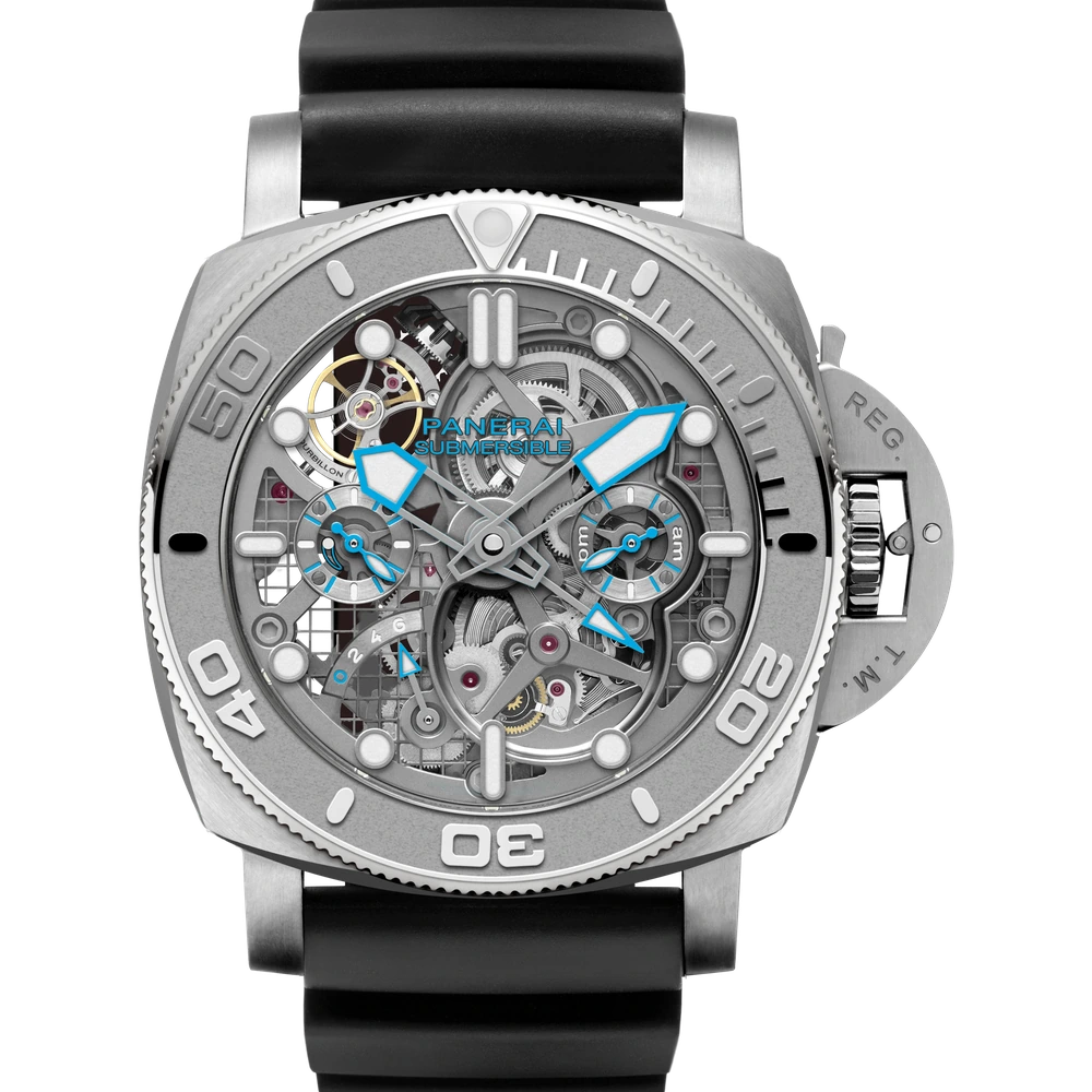 Panerai EcoPangaea™ Tourbillon GMT Mike Horn Edition, 50 mm, Brushed EcoPangaea™