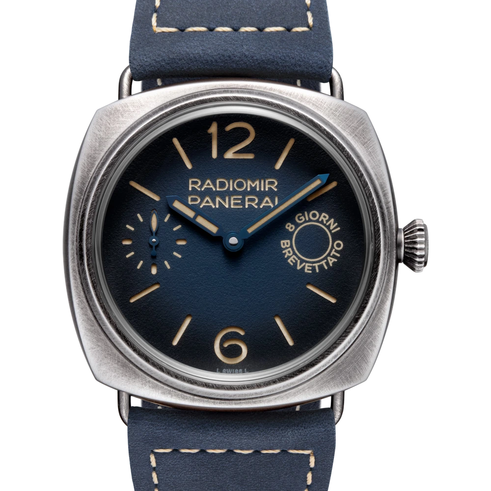 Panerai 8 Giorni, 45 mm, Steel with PVD coating