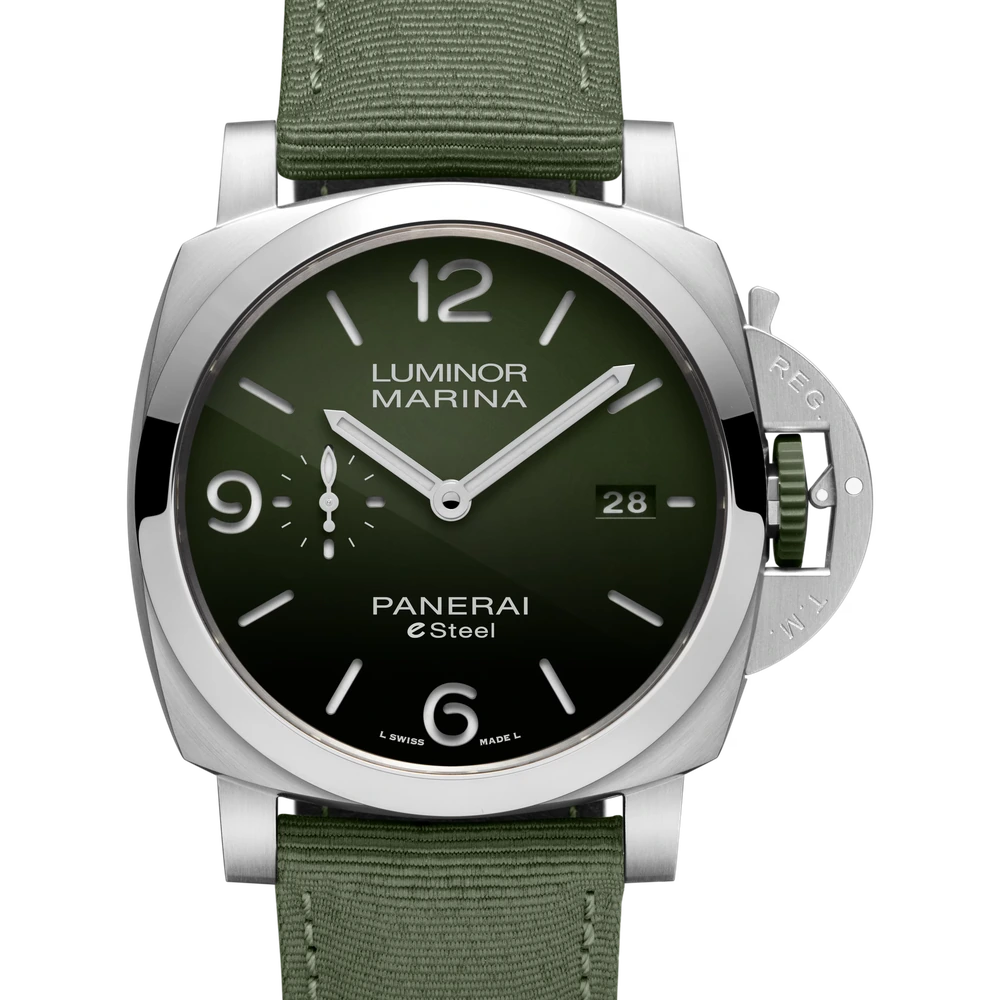 Panerai Marina Verde Smeraldo, 44 mm, Brushed steel