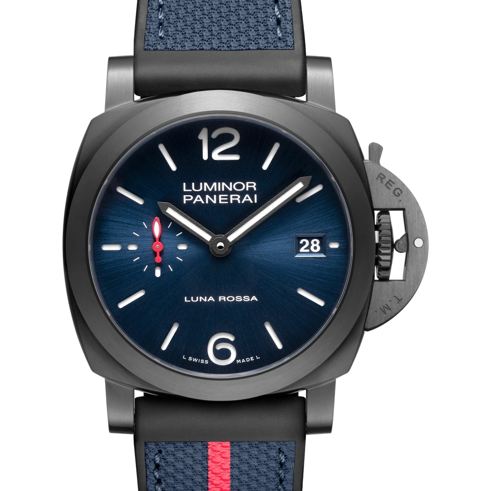 Panerai Quaranta Steel DLC Luna Rossa, 40 mm, Brushed Steel