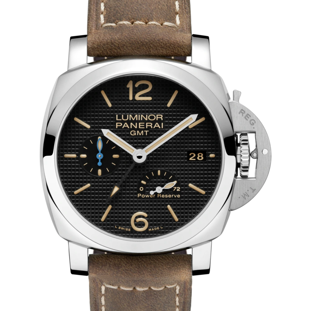 Panerai GMT Power Reserve, 42 mm, AISI 316L Polished Steel