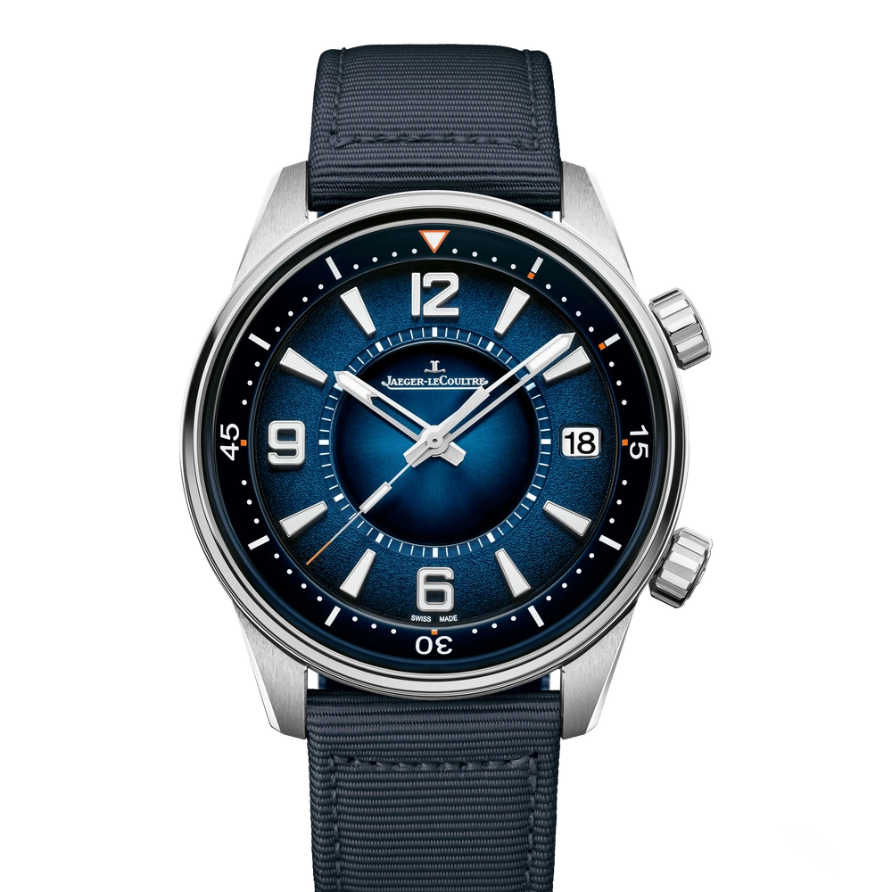 Jaeger-LeCoultre Date, Stainless steel, Blue