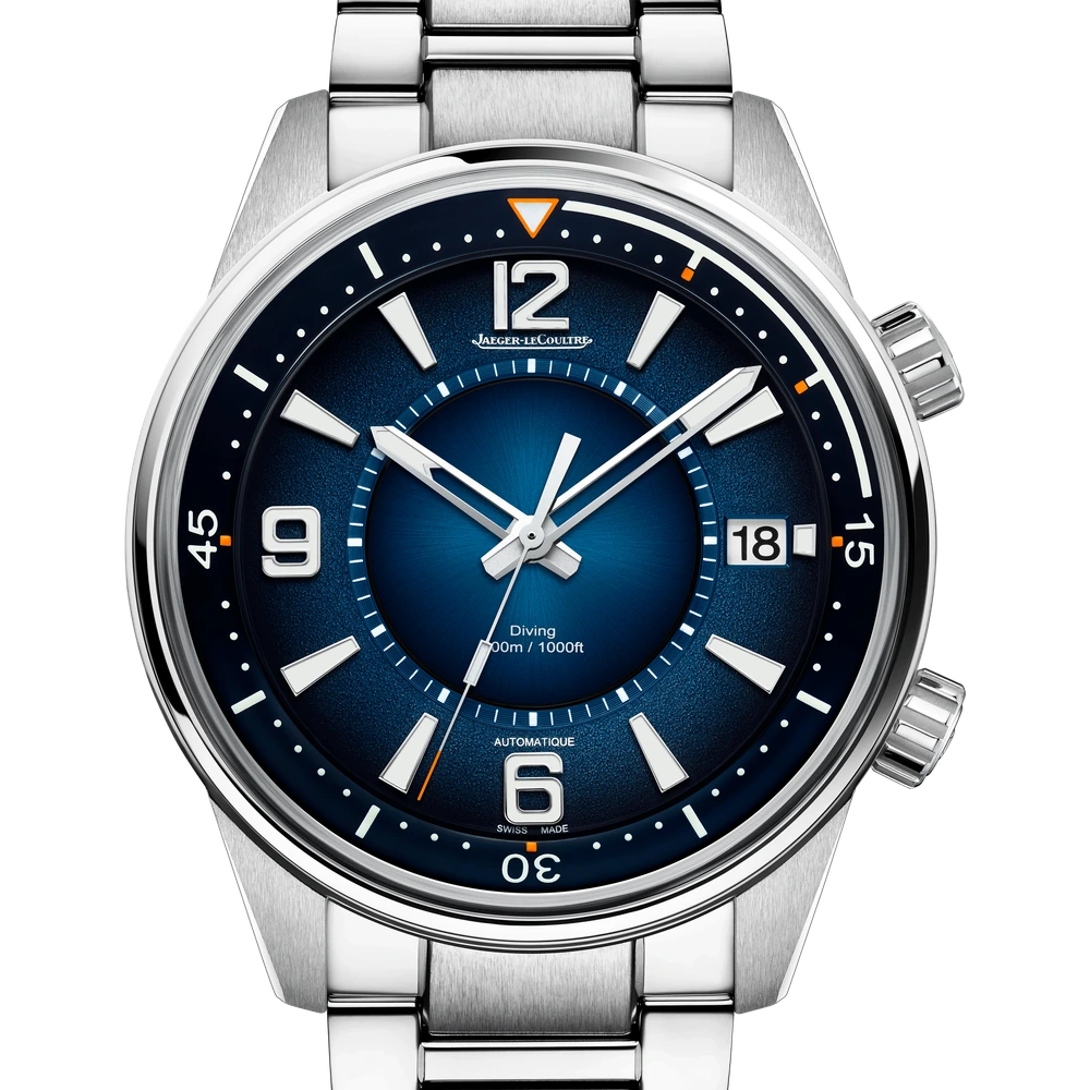 Jaeger-LeCoultre Mariner Date, Stainless steel, Blue